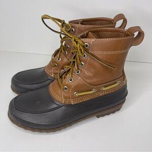 Sperry Men's 8 Brown Leather Decoy Duck Boots Winter Weather‎ Gorpcore Outdoor